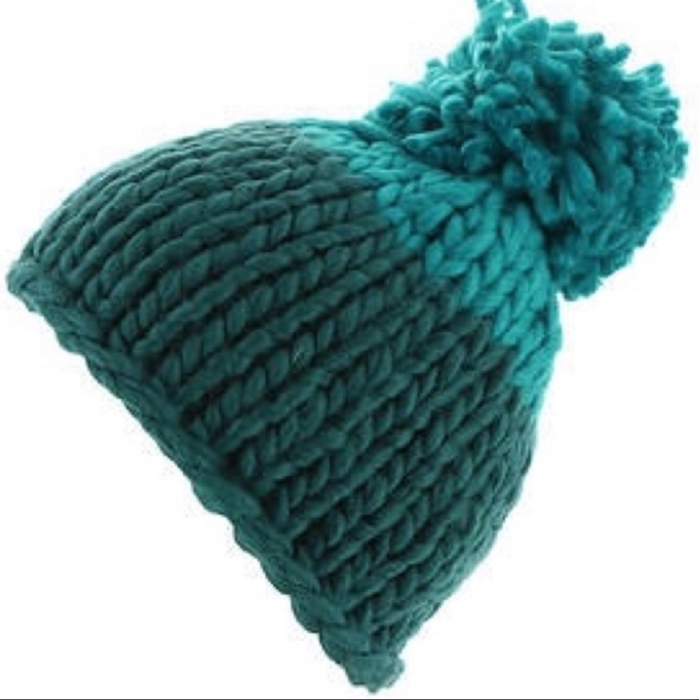 Free People Cozy Up Color Block Pom Beanie NWT
